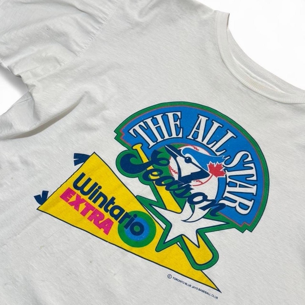 Vintage 90s Toronto Blue Jays All Star MLB Baseball Wintario T-shirt Large 22x27 - Picture 4 of 8